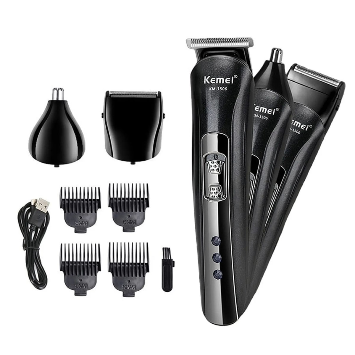 Afeitadora Kemei profesional para Barba KM-1506 Negro2