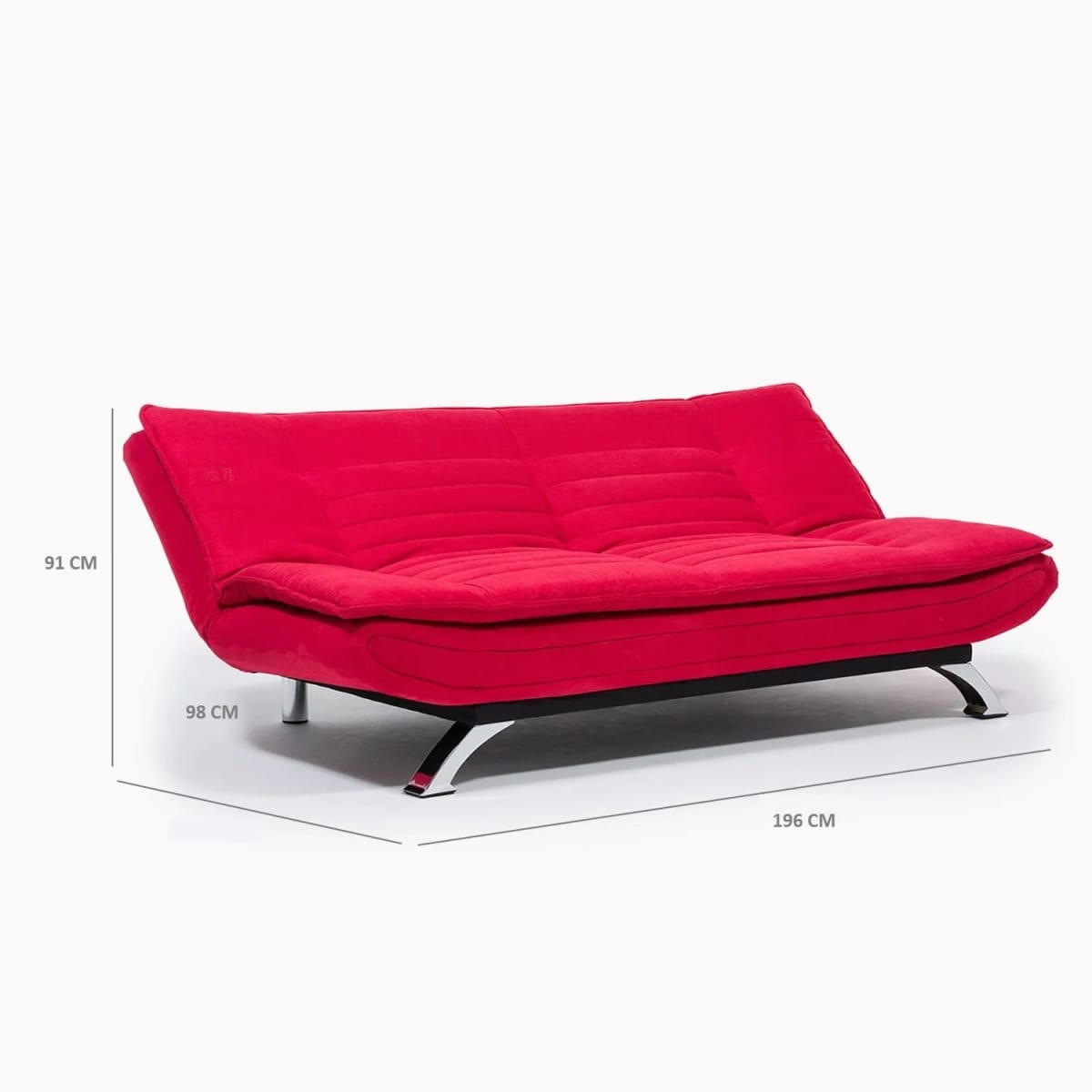 Futón Cama Mica Faith 3 Cuerpos Rojo2