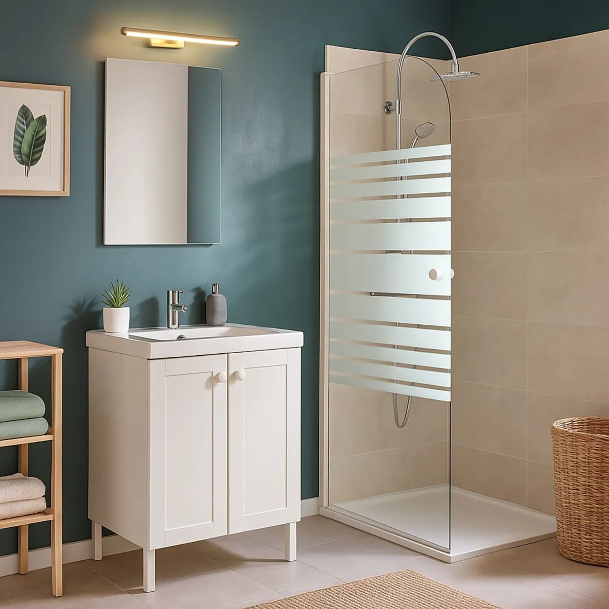 Mampara baño lineas Cordoba Sensi Dacqua 140x80 6mm1
