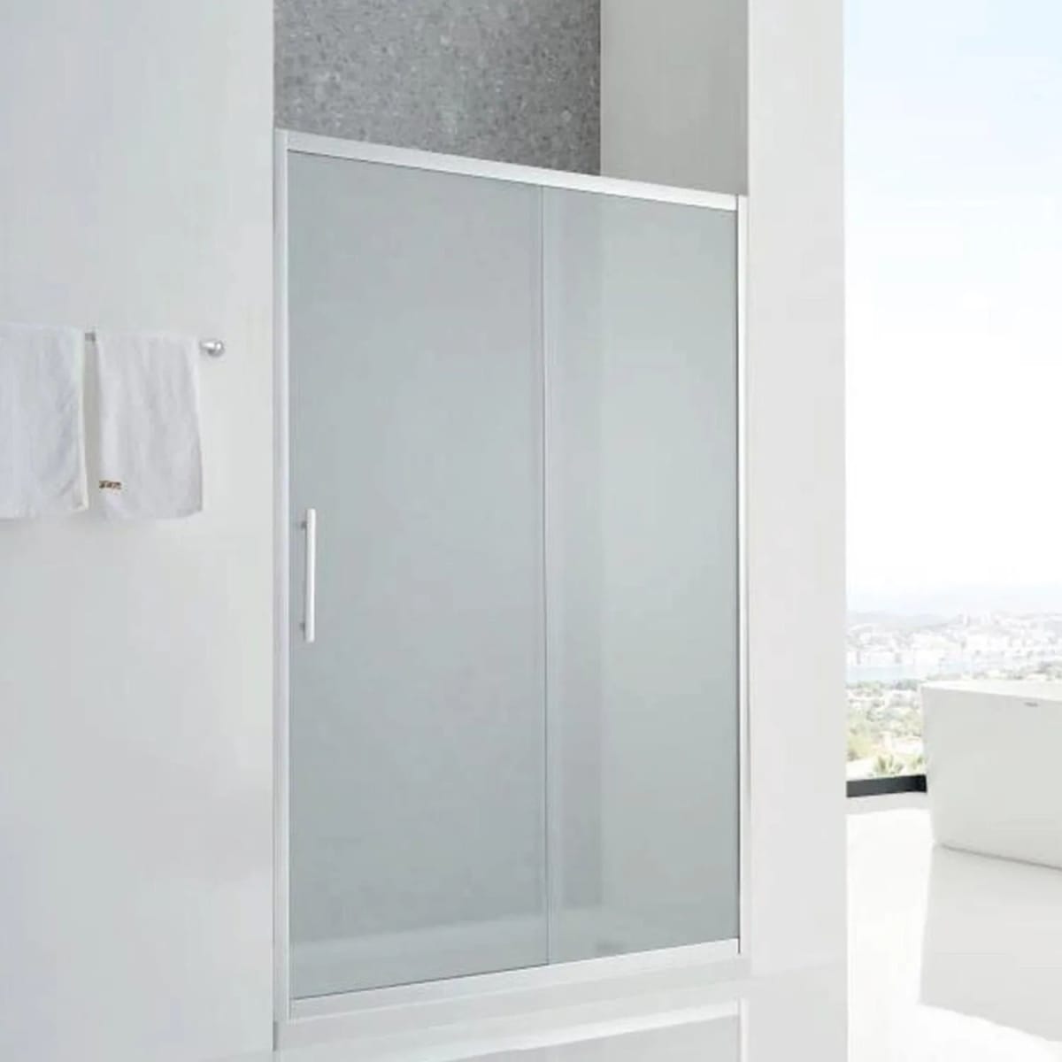 Mampara Klipen corredera rectangular 140x185 cm vidrio templado2