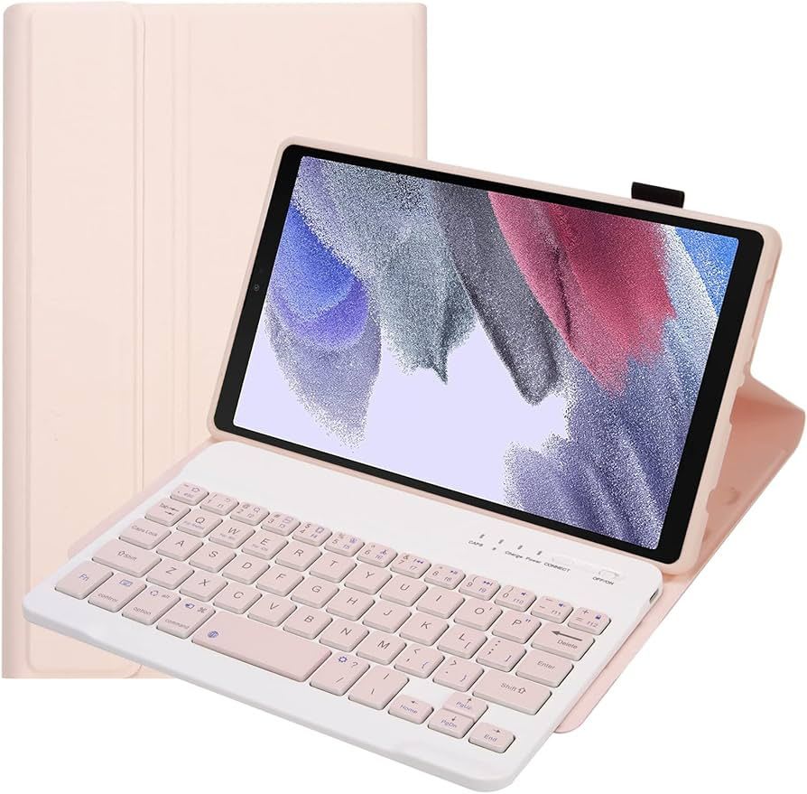 Funda Teclado para Samsung Galaxy Tab A7 10.4 T500/T505- Rosada1