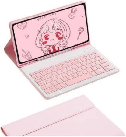 Funda Teclado  para Galaxy Tab S6 Lite 10.4 2020/2022/2024-Rosado1