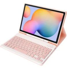 Funda Teclado  Para Samsung Tab S6 Lite P610/P615-Rosa3