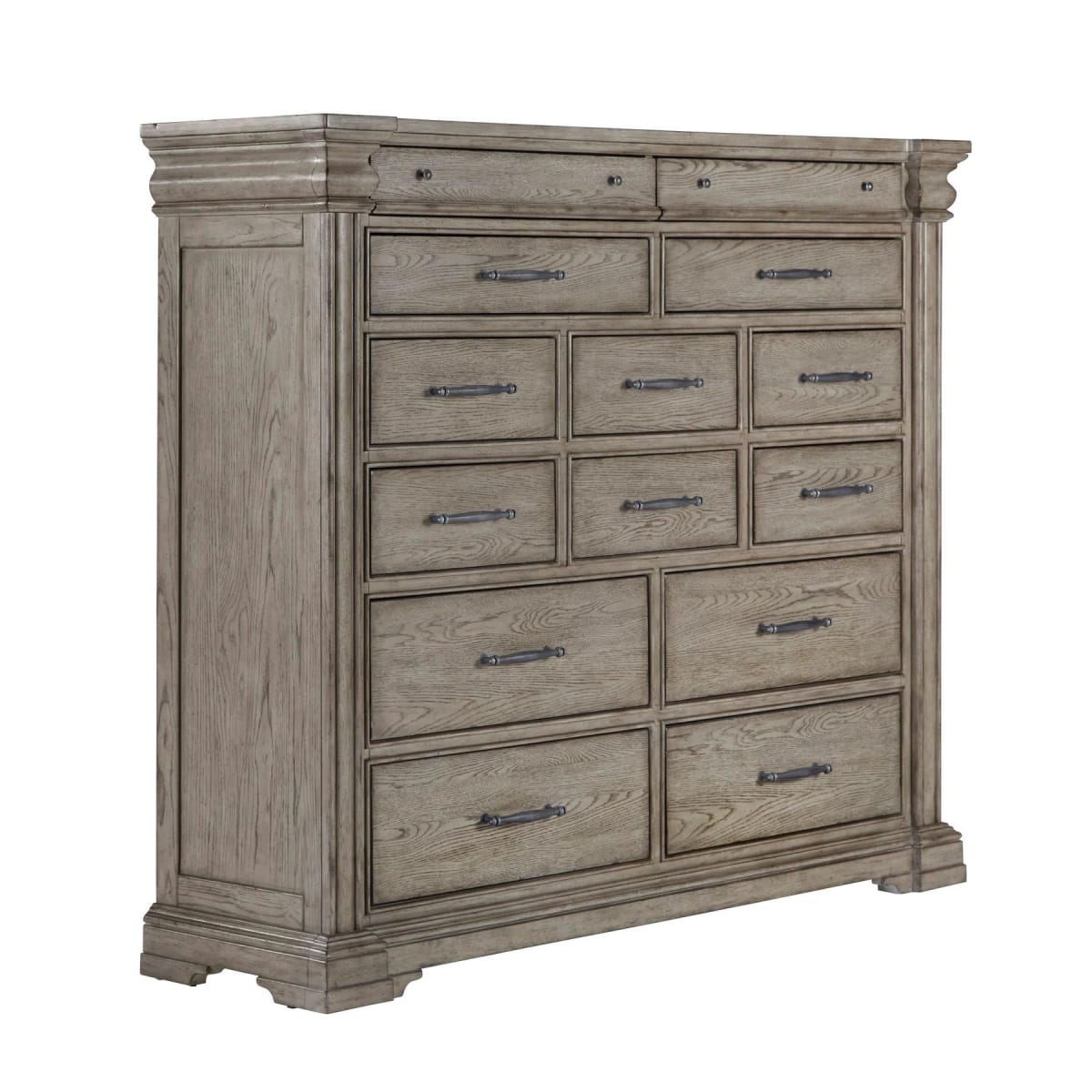 Cómoda Pulaski Furniture  principal Madison Ridge de 14 cajones, color topo Heritage1