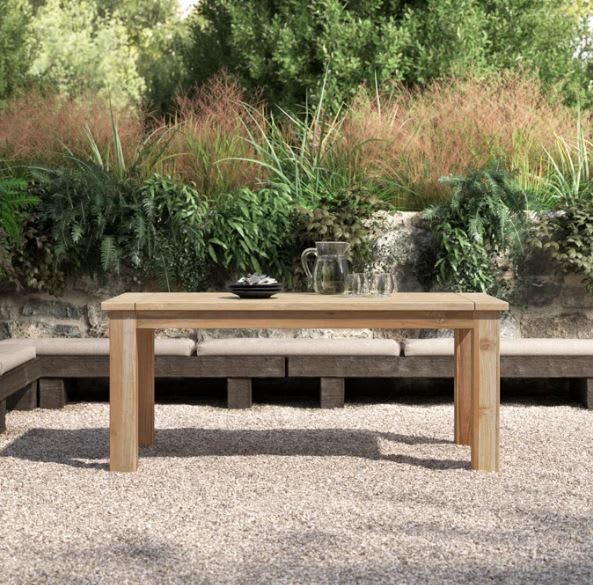 Mesa de Comedor Exterior de Teca Rectangular Morones4