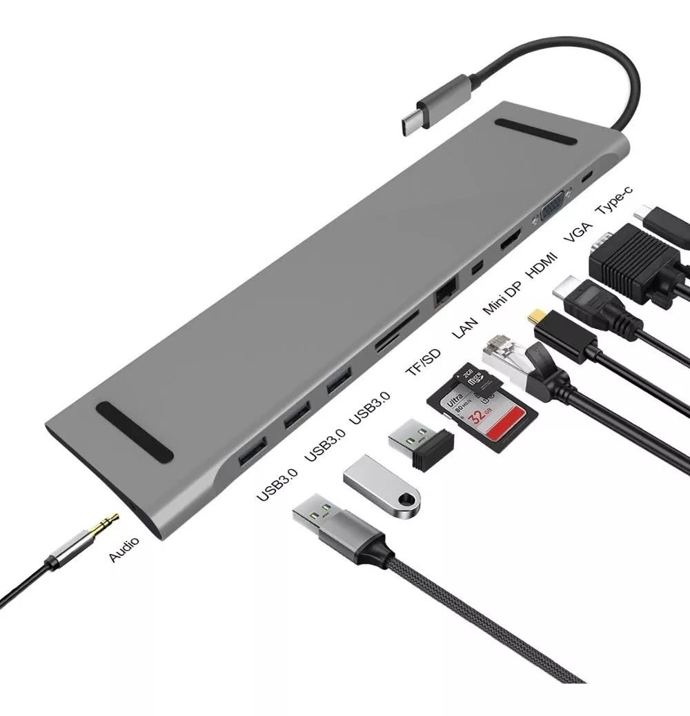 ADAPTADOR USB TIPO C DOCKING STATION PARA MACBOOK 10 EN 12