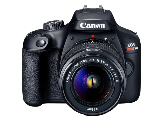 KIT CAMARA CANON EOS REBEL T100 + LENTES 18-55MM Y 75-300. OPEN BOX2