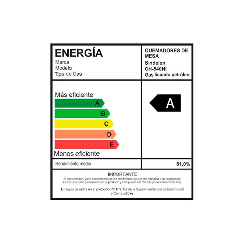 Cocina a Gas Sindelen CH-540NI Hibrida6