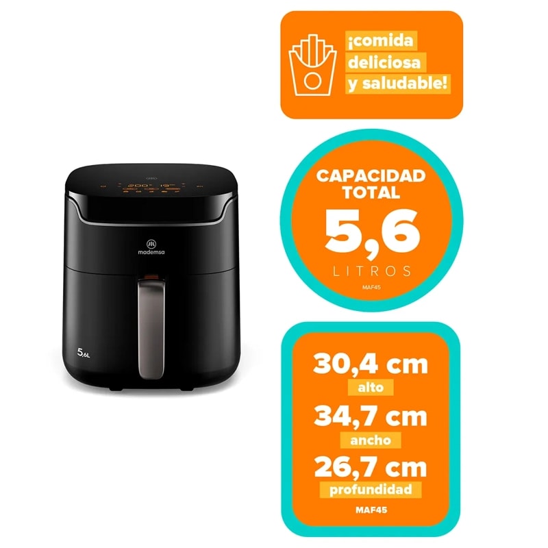 Freidora de Aire Mademsa 5.6L MAF45,caja dañada5