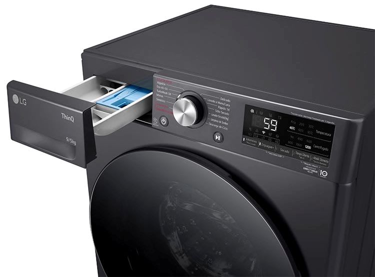 LAVADORA SECADORA LG WD9MVC4S6 9KG/5KG NEGRO5