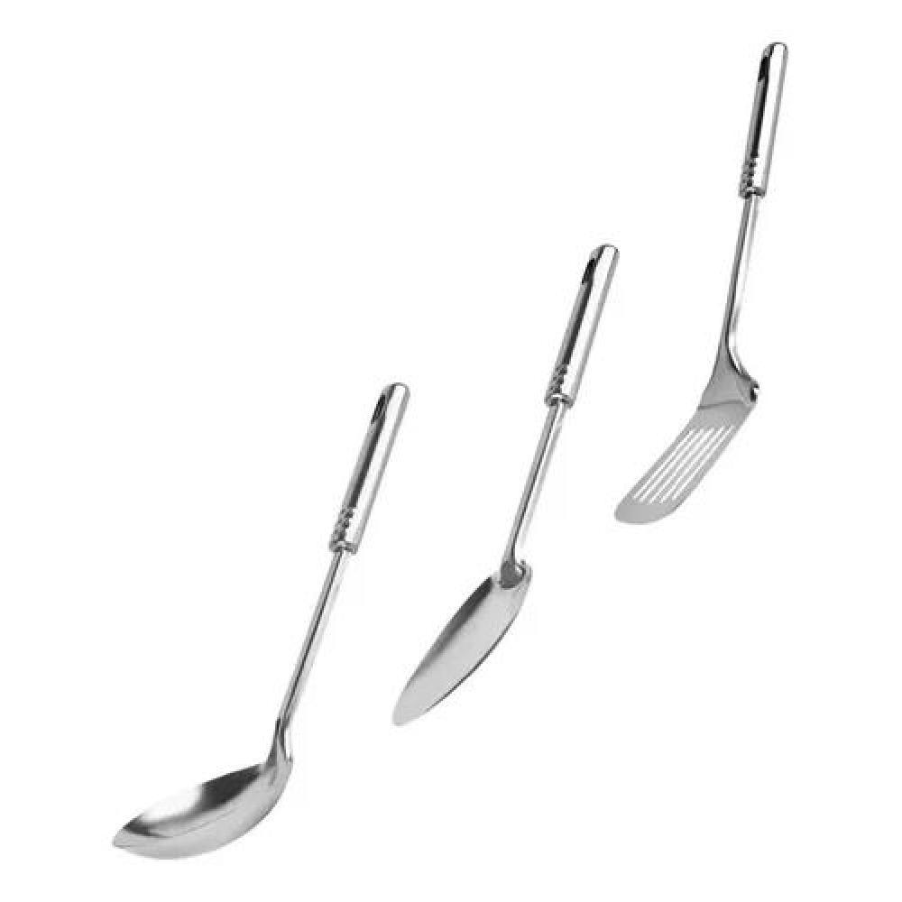 Juego de cocina acero inoxidable plateado1