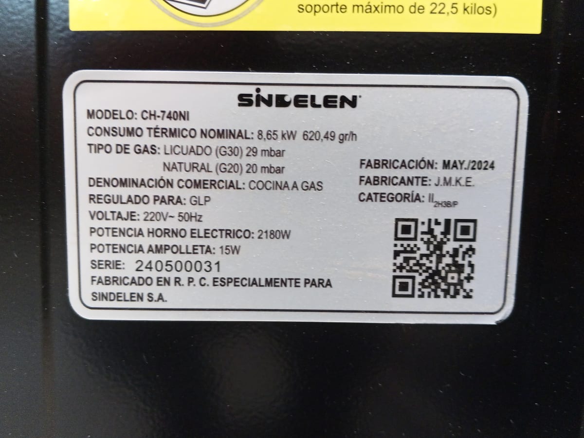 COCINA SINDELEN HÍBRIDA CH-740NI 5Q3