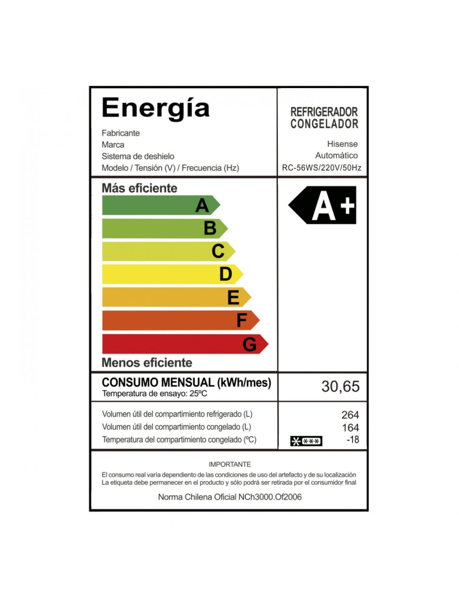 REFRIGERAD HISENSE SBS RC-56WS6