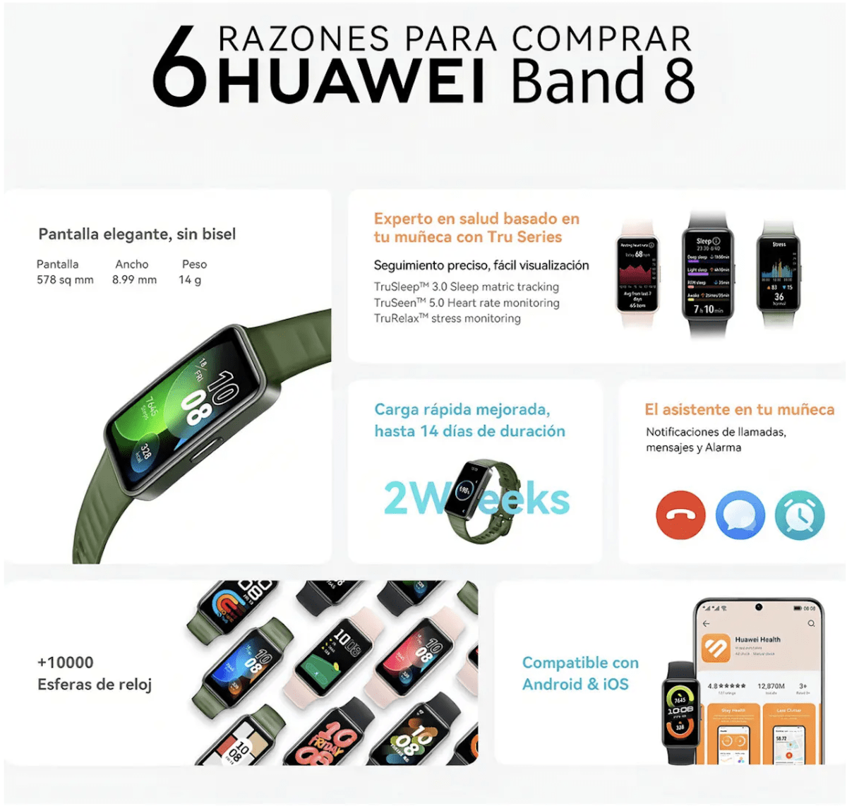 Reloj Inteligente Smartwatch Huawei Band 8 Sport Rosa4