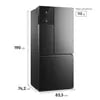 REFRIGERADOR ELECTROLUX IM8B 590LT,  con abolladuras y rayas en  puerta derecha.2