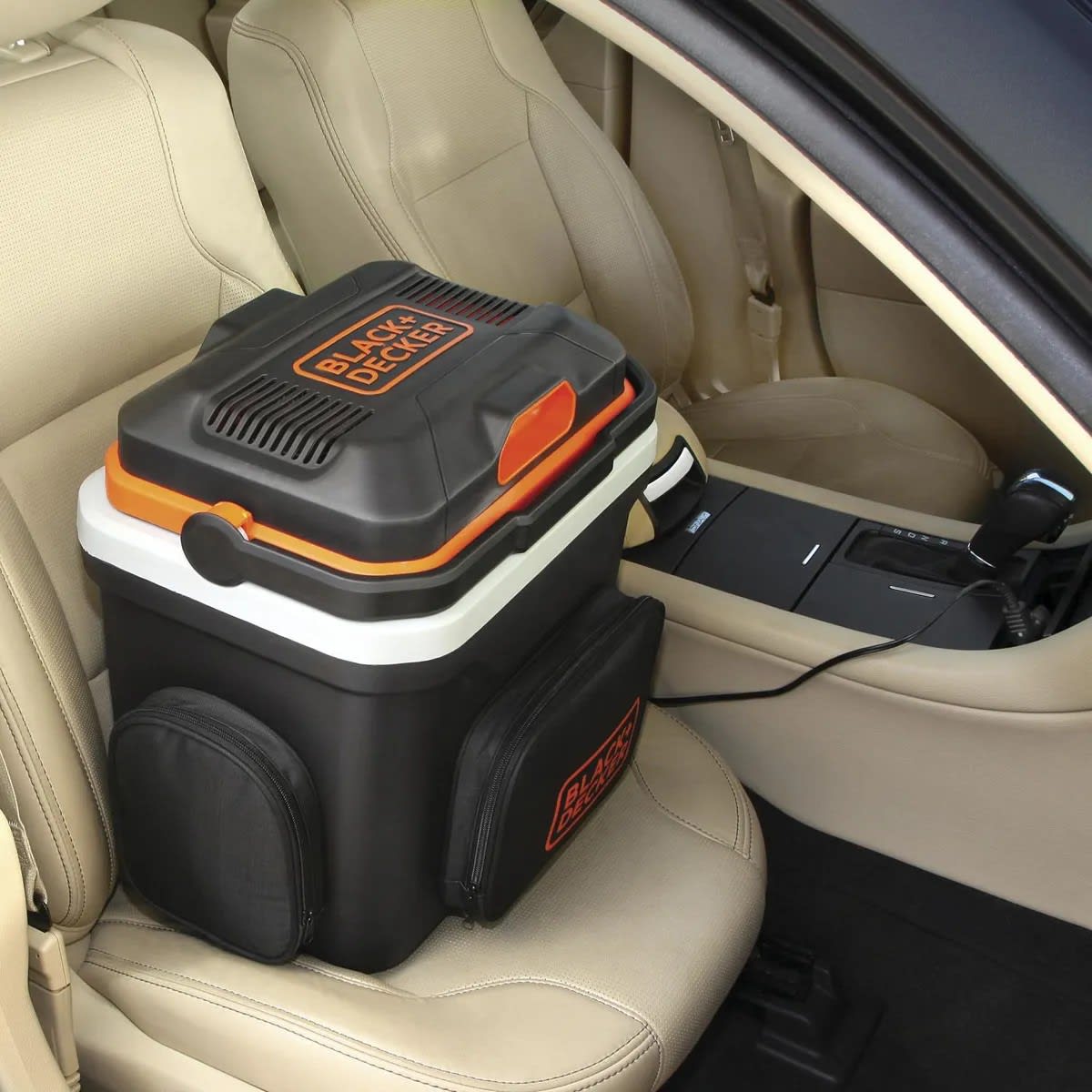 Cooler Eléctrico 12 V 24 l Negro/ Naranjo1