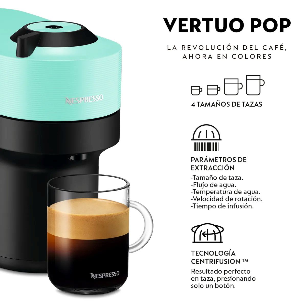 Cafetera Nespresso Vertuo Pop Green3