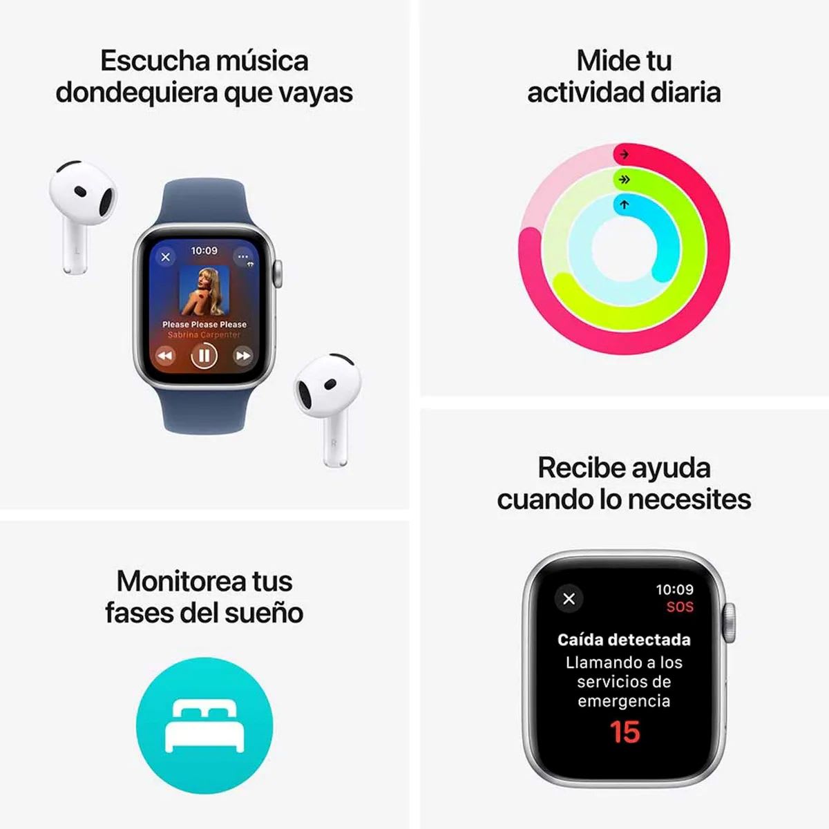 Apple Reloj SE 2ª gen caja aluminio correa blanca3