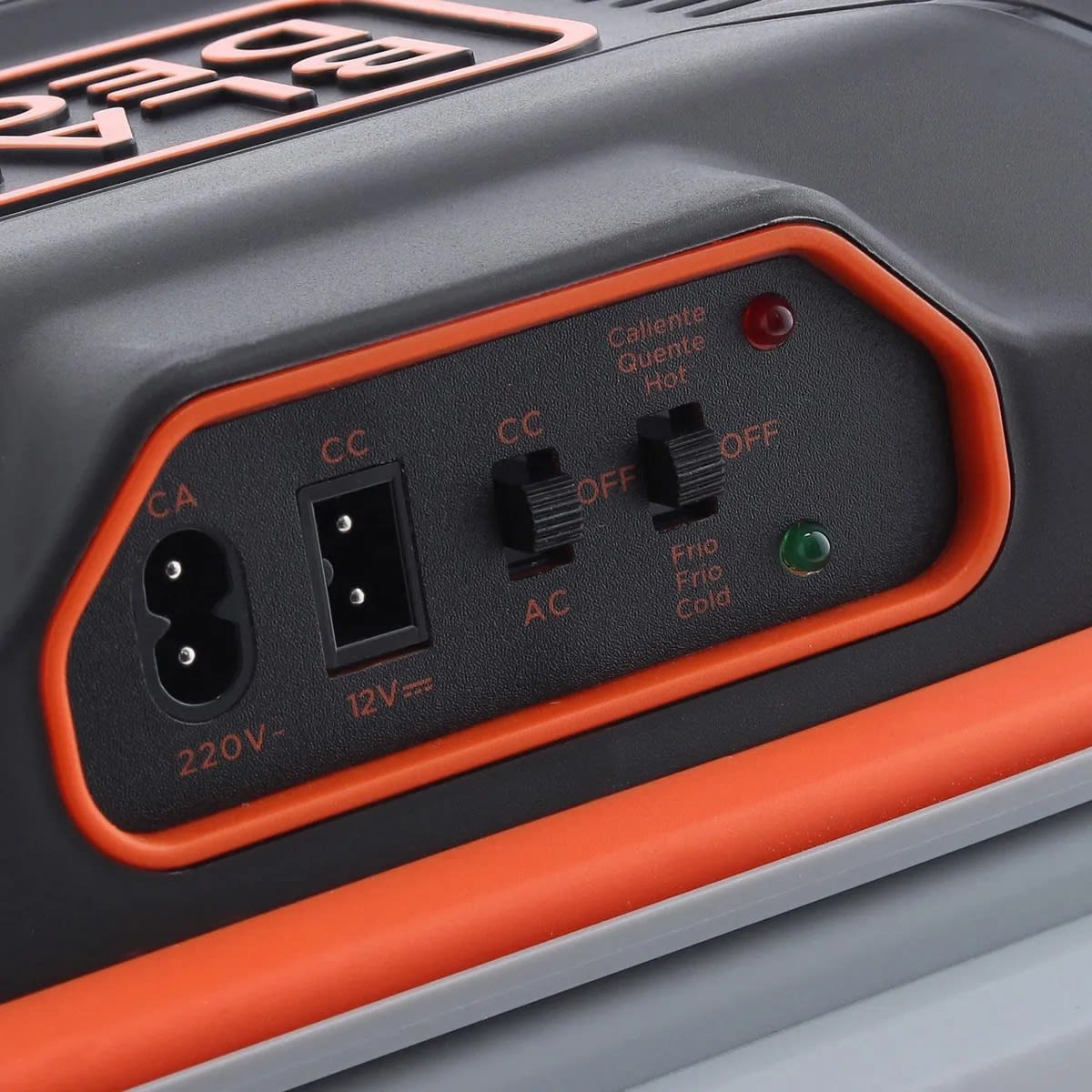 Cooler Eléctrico 12 V 24 l Negro/ Naranjo9