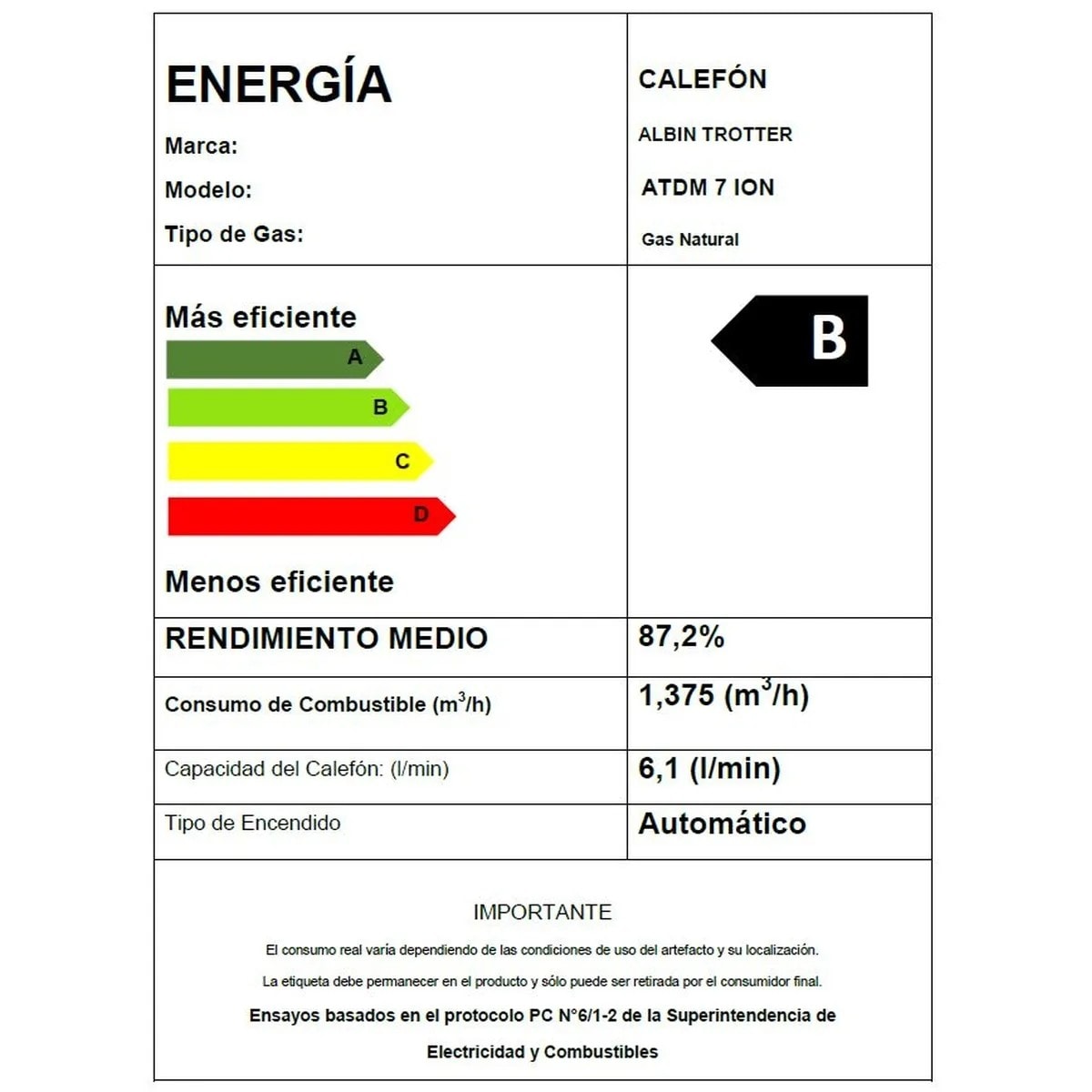 Calefont Tiro Natural 7 litros Gas Natural3