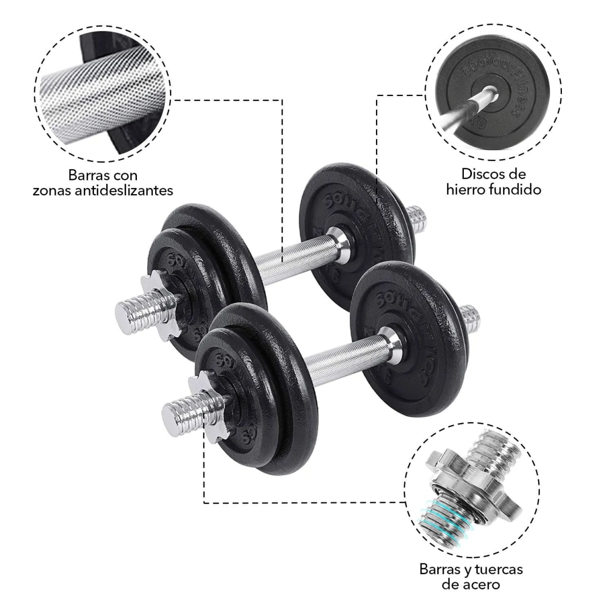 Set mancuernas atletis 50kg3