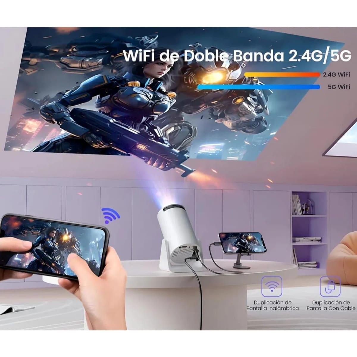 Proyector Smart de Video 4K Ultra HD HomeCinema Wifi3