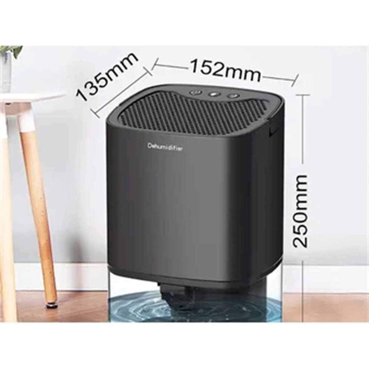 Deshumidificador PUREPOWER doméstico Silencioso-Negro2
