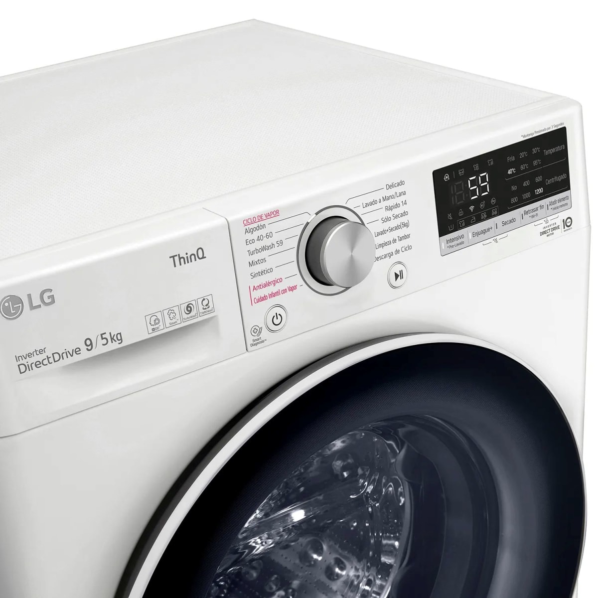 Lavadora Secadora LG 9/5kg Wd9wvc4s6 Color Blanco4