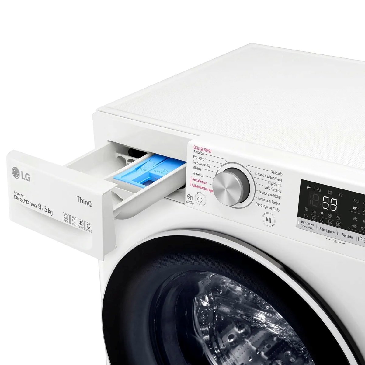 Lavadora Secadora LG 9/5kg Wd9wvc4s6 Color Blanco3