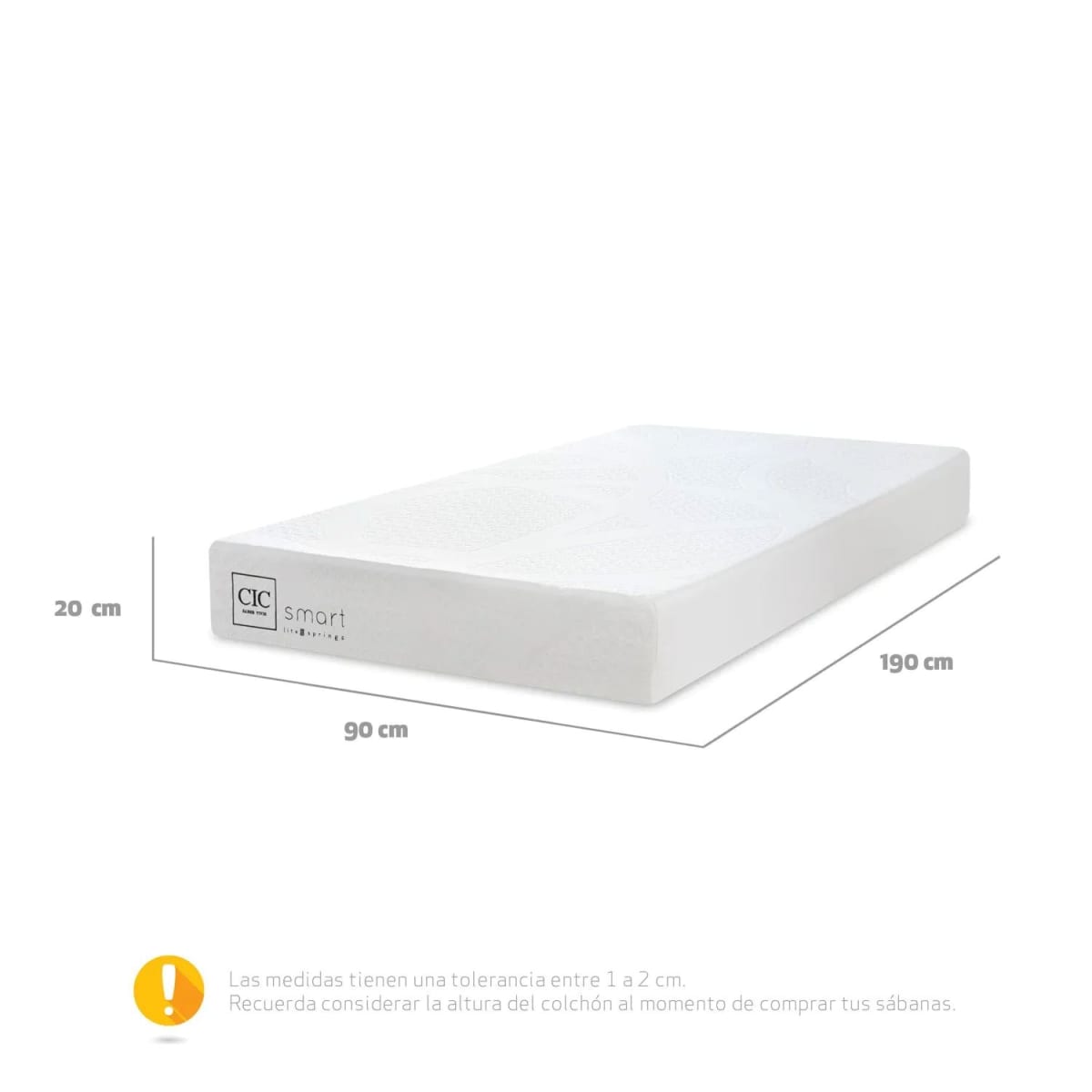 COLCHON SMART LITE 1.5P X 1.90MT3