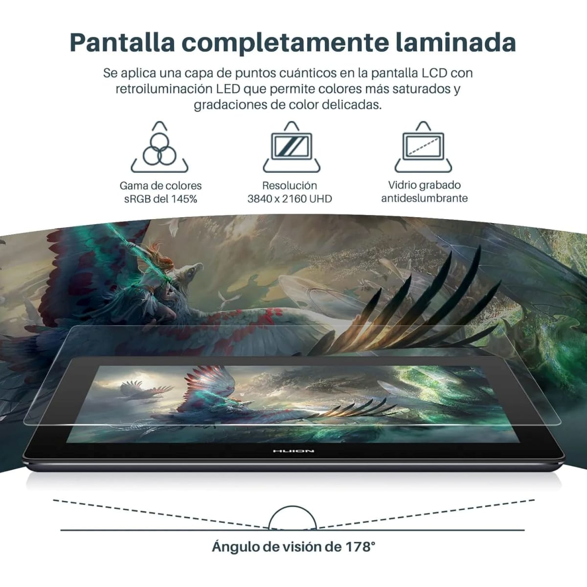 Tablet gráfica de dibujo HUION Kamvas Pro 13 GT-1332