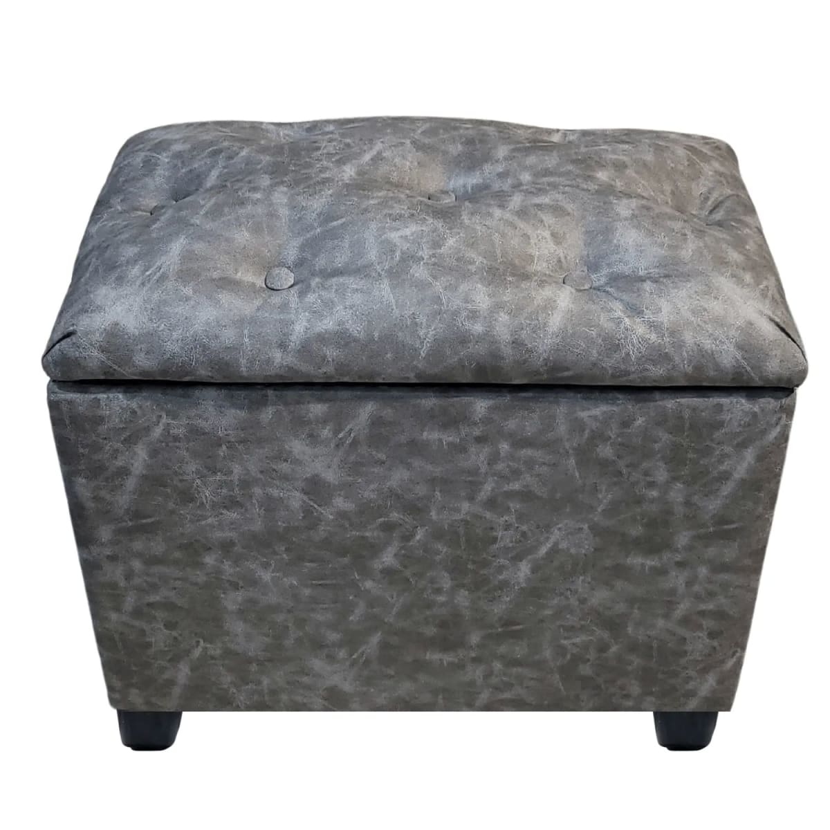 Pouff Baúl  Botones-Gris3