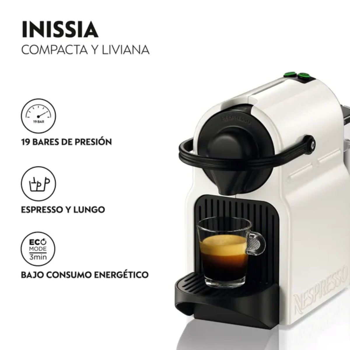 CAFETERA INISSIA NESPRESSO WHITE SINGLE3
