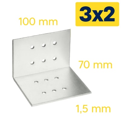 3x2 ANGULO TT70X70X100 1.5 mm L=100 6Tx6T
