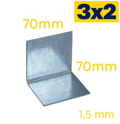3x2 ANGULO TT70X70X70 1.5 mm L=70 S/P