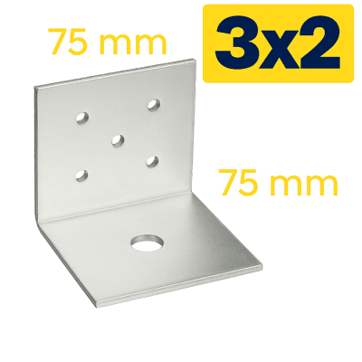 3x2 ANGULO PT75X75X75 3mm L=75 1Px5T