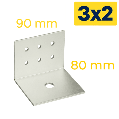 3x2 ANGULO PT80X80X90 3mm L=90 1Px6T