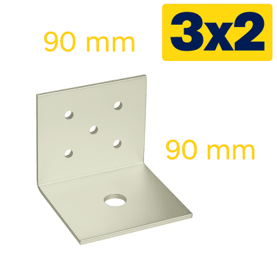 3x2 ANGULO PT90X90X90 3mm L=90 1Px5T