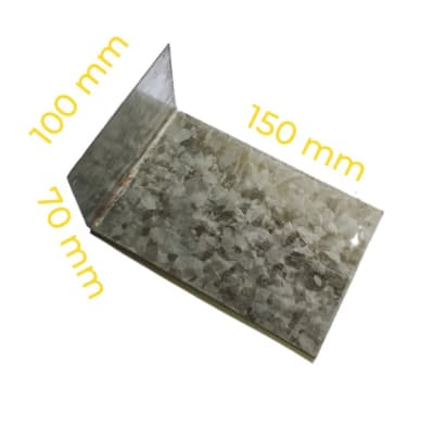 ANGULO CERCHA/CERCHA 150X70X100 1.5 mm L=100 S/P