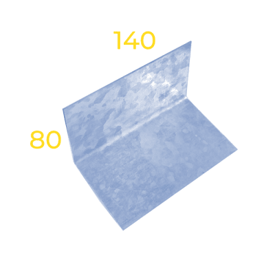 ANGULO CERCHA/CERCHA 80X80X140 1.5mm L=1401