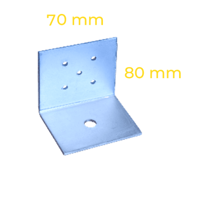 ANGULO CERCHA/FIJACIÓN LOSA PT80X80X70 3mm L=70 1Px5Tmm L=70