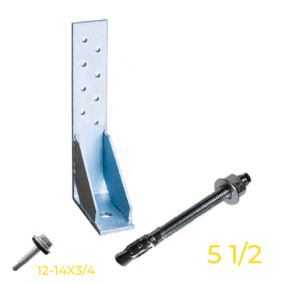 GRAN PACK ANCLAJE AN1-60 + PERNO EXPANSIÓN 1/2 X 5,1/2 + 10 TORNILLO AUTOPERFORANTE 12-14 x 3/41