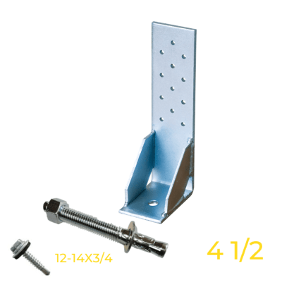 GRAN PACK ANCLAJE AN1-90 + PERNO EXPANSIÓN 1/2 X 4,1/2 + 10 TORNILLO AUTOPERFORANTE 12-14 x 3/4