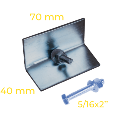 PACK ANGULO TENSOR P/G/T 40X40X70 3mm L=70 PERNO 5/16X2