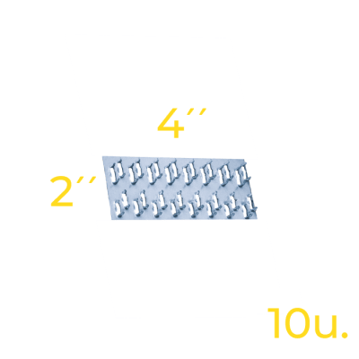 4x2 Pack 10 Placas Dentadas