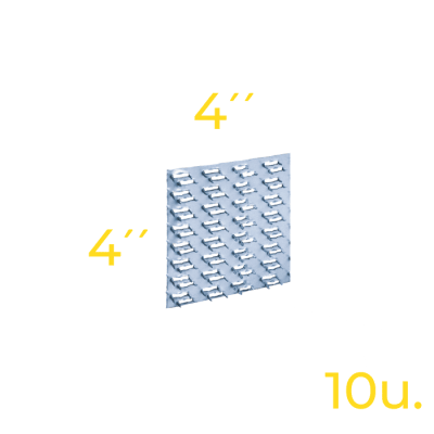4x4 Pack 10 Placas Dentadas