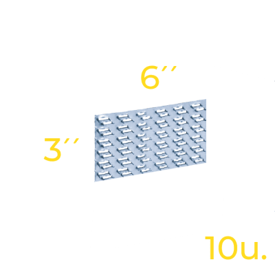 6x3 Pack 10 Placas Dentadas