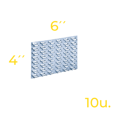 6x4 Pack 10 Placas Dentadas