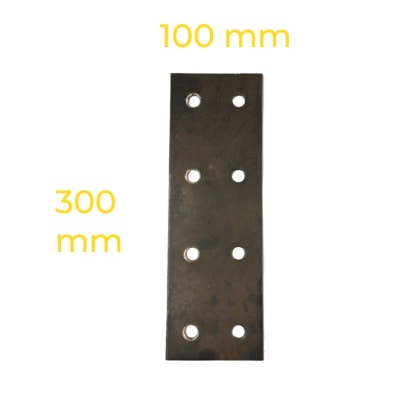 PLETINA 300X100x5MM 8PERF 1/2 (NEGRA)