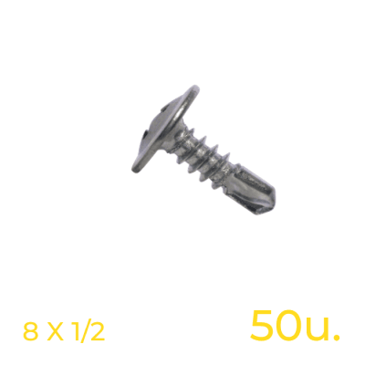 TORNILLO AUTOPERFORANTE CABEZA LENTEJA 8 x 1/2 - 50 unidades1